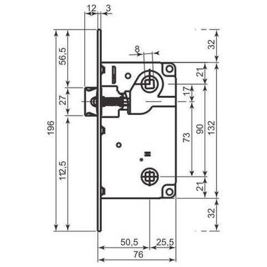 Механізми для дверей AGB Centro WC мат.хром