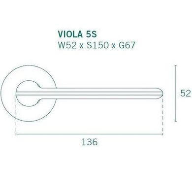 Ручки дверні APRILE VIOLA 5S N16 нікель матовий