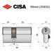 Цилиндр CISA C2000 90 (35*55) никель матовый 5 ключей