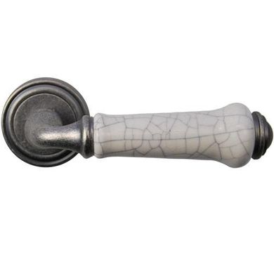 Ручка дверная Siba Lysbon C01 0 84 42 серебро античное/керамика