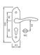 SIBA Ручка дверна МІСТІ на планці WC - 62 мм хром (07 07)