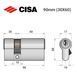Цилиндр CISA C2000 90 (30*60) никель матовый 3 ключа