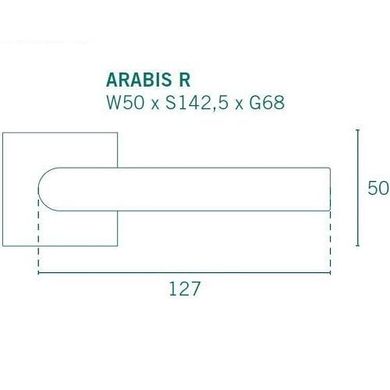 Ручка дверна APRILE ARABIS Q 7S C02 хром матовий