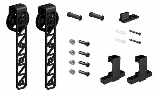 *Mantion ROTA комплект фурнітури на 1 двері до 80 кг, ROC Design, чорний матовий