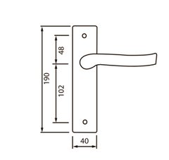 SIBA Ручка дверна VERONA на планці 0K мат.нікель - хром (22 07)