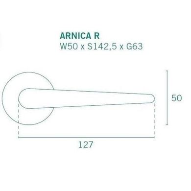 Ручка дверная APRILE ARNICA 7S N52 чёрный матовый