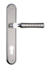 SIBA Ручка дверна PISA на планці PZ - 85 мм мат.нікель - хром (22 07)