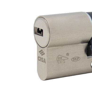Цилиндр CISA ASIX P8 100T (40*60T) никель матовый 5 ключей