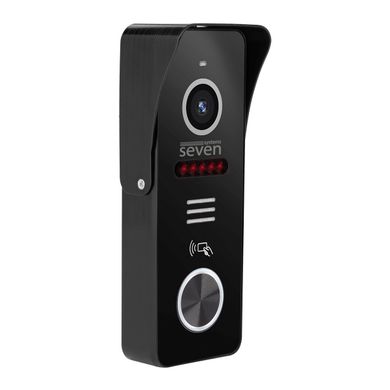 Виклична панель домофону з вбудованим зчитувачем карток MIFARE SEVEN CP-7503F RFID black