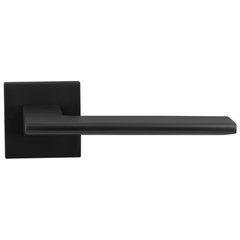 Дверная ручка на розетте RDA ROCK матовый черный, (розетта 6 мм)