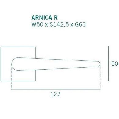 Ручка дверная APRILE ARNICA Q 7S N52 чёрный матовый