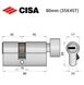Цилиндр CISA ASIX P8 80T (35*45T) никель матовый