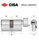 Цилиндр CISA ASIX P8 80T (40*40T) никель матовый 3 ключа