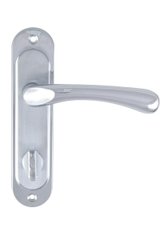 SIBA Ручка дверна PALERMO на планці WC - 62 мм мат.хром - хром (07 05)