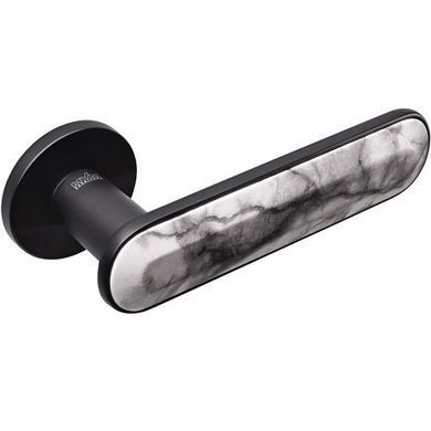 Ручки дверные MVM Z-1804 Black/белый мрамор