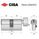 Цилиндр CISA C2000 70T (35*35T) никель матовый