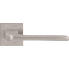 Дверная ручка на розетте RDA POLO баршированный матовый никель, (розетта 6 мм)