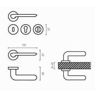 Ручка дверна System JADE 113O12 MAB