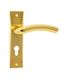 SIBA Ручка дверна BARI на планці PZ - 62 мм мат.золото - поліров.золото (29 09)