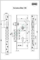 Amig Замок 4 ригеля мод.110 - 50/85 антик + броня м.31