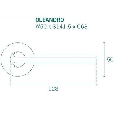 Ручка дверна APRILE OLEANDRO 7S C02 хром матовий