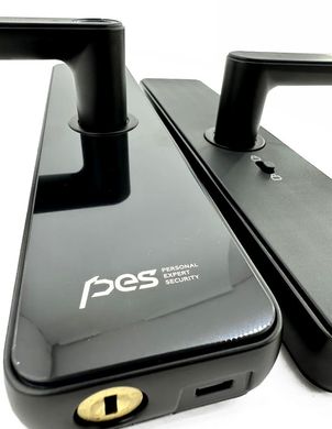 Розумний замок PES зі сканером відбитків пальців Black