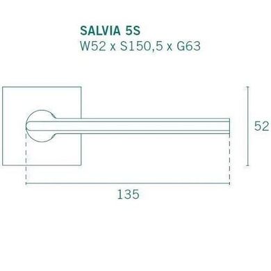 Ручка дверная APRILE SALVIA Q 5S C01 хром полированный