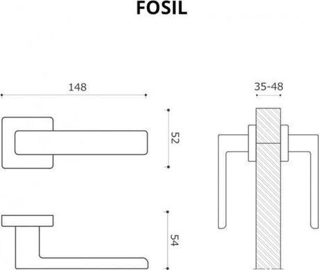 Ручка дверна System FOSIL 124RO11 AL315