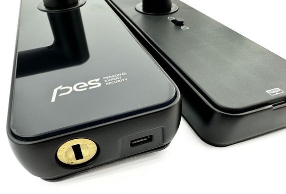 Розумний замок PES зі сканером відбитків пальців Black