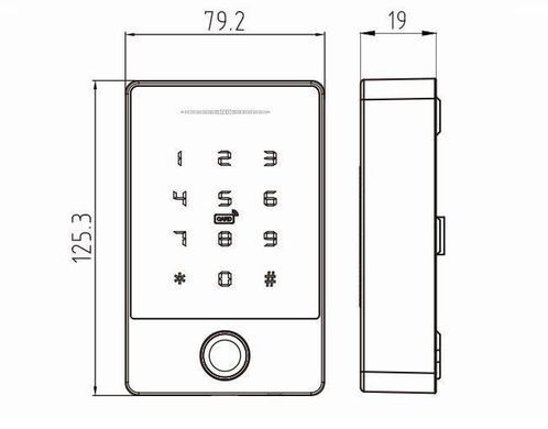 Биометрический контроллер PES KeyPad с BLE модулем