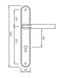 SIBA Ручка дверна ASSISI на планці PZ - 85 мм мат.нікель - хром (22 07)