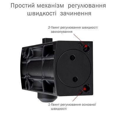 Доводчик RYOBI D-1200T SLD HO с фиксацией до 40кг Черный