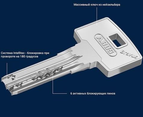 Циліндр Abus Bravus compact 1000 80 (40x40) ключ-ключ