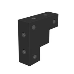 *Valcomp DESIGN LINE Куток металевий декоративний 75х75x25 мм, чорний матовий