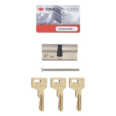 Цилиндр CISA C3000 70 (30*40) никель матовый 3 ключа