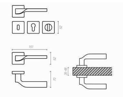 Ручка дверна System SPINAL 120RO11 CBM