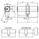 Цилиндр Abus X12R 85 (35x50) ключ-ключ матовый хром