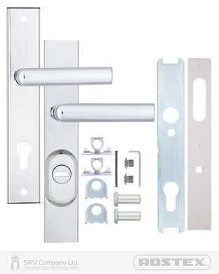 Фурнітура захисна ROSTEX R1/R4 R mov-mov DIN PLATE 85мм Хром_полірований 22мм 38-55мм 3клас 804 CR Комплект