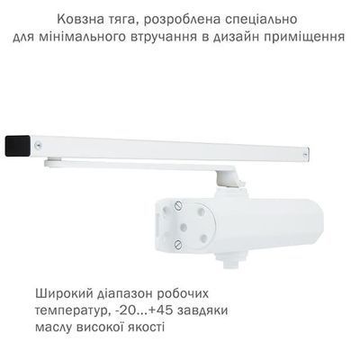 Доводчик RYOBI D-2050T BC SLD до 60кг FIRE Белый