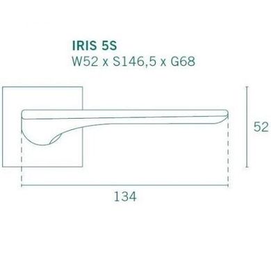 Ручка дверна APRILE IRIS Q 5S C02 хром матовий