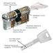 Цилиндр Abus X12R 95 (45x50т) ключ-тумблер матовый хром