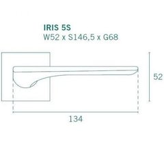 Ручки дверні APRILE IRIS Q 5S N16 нікель матовий