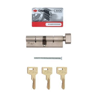 Цилиндр CISA C3000 90T (40*50T) никель матовый 3 ключа