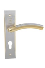 SIBA Ручка дверна BARI на планці PZ - 62 мм мат.нікель - темне золото (22 90)