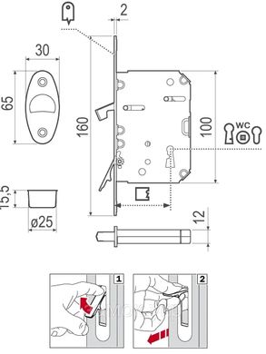 AGB Комплект Scivola TRE WC CLASS kit A для раздвижных дверей черный