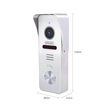 Виклична панель домофону з вбудованим зчитувачем карток EM-Marin SEVEN CP-7502F RFID white