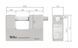 Замок висячий DISEC MG600 MAGNETIC_6G KM0P20 2KEY SLID_shackle 20мм 12мм BOX