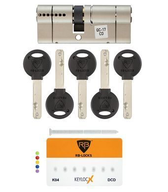 Цилиндр RB DIN_KK KEYLOCX 105 NST 45x60 CAM30 5KEY RB1 K04 BOX