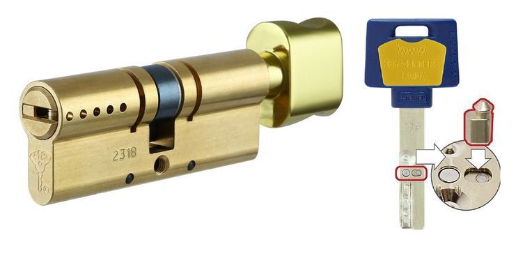 MUL-T-LOCK Цилиндр INTERACTIVE 105 (50x55)T Кл-пов Лат
