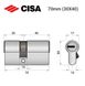 Цилиндр CISA ASIX P8 70 (30*40) никель матовый
